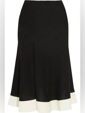 ESTEBAN CORTAZAR BONDED CADY-TRIMMED STRETCH-JERSEY SKIRT Size 38